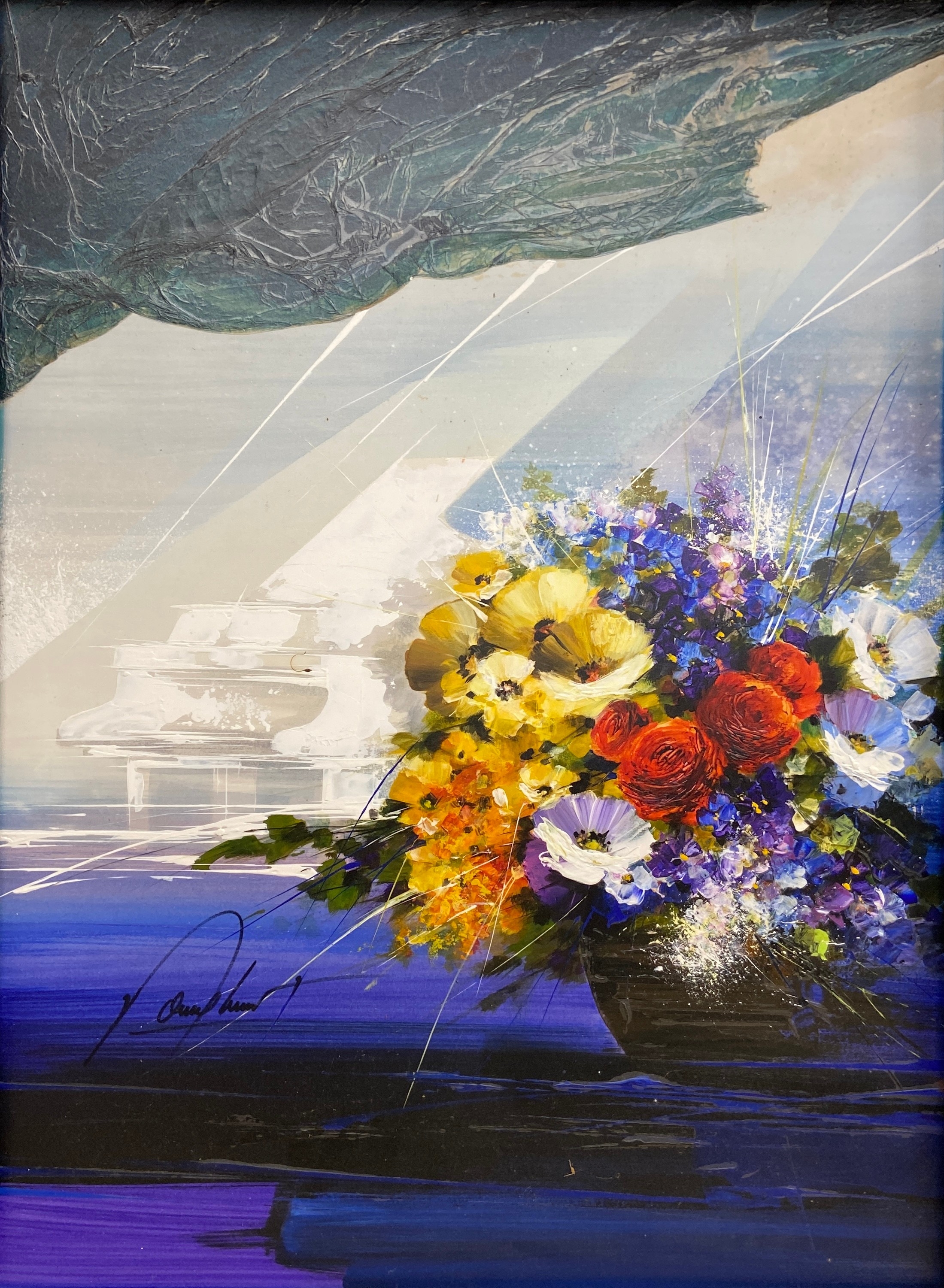 Raymond Poulet | a mid to late 20th century mixed media painting on ...