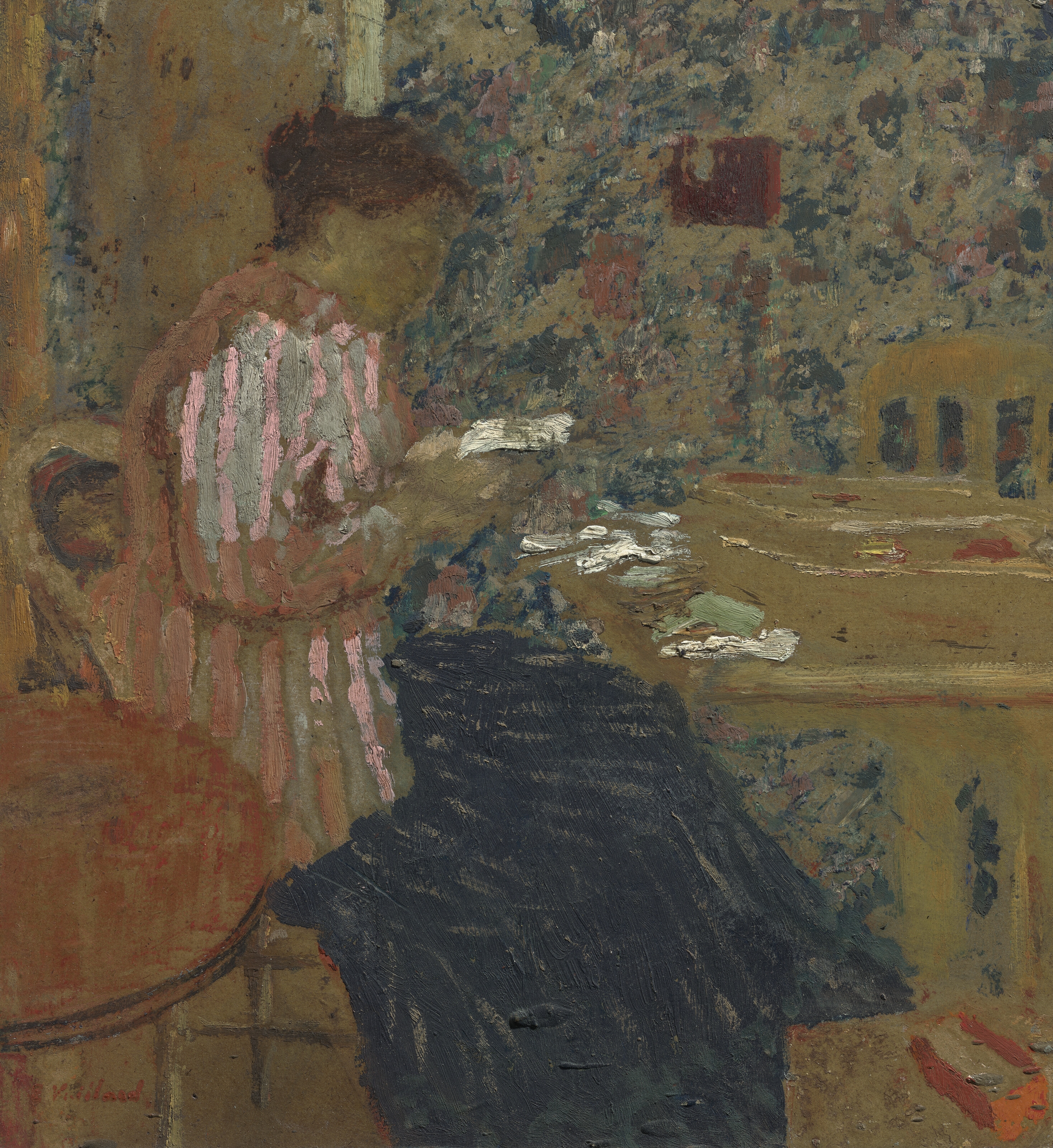 Artwork by Édouard Vuillard, Femme lisant, Made of oil on board