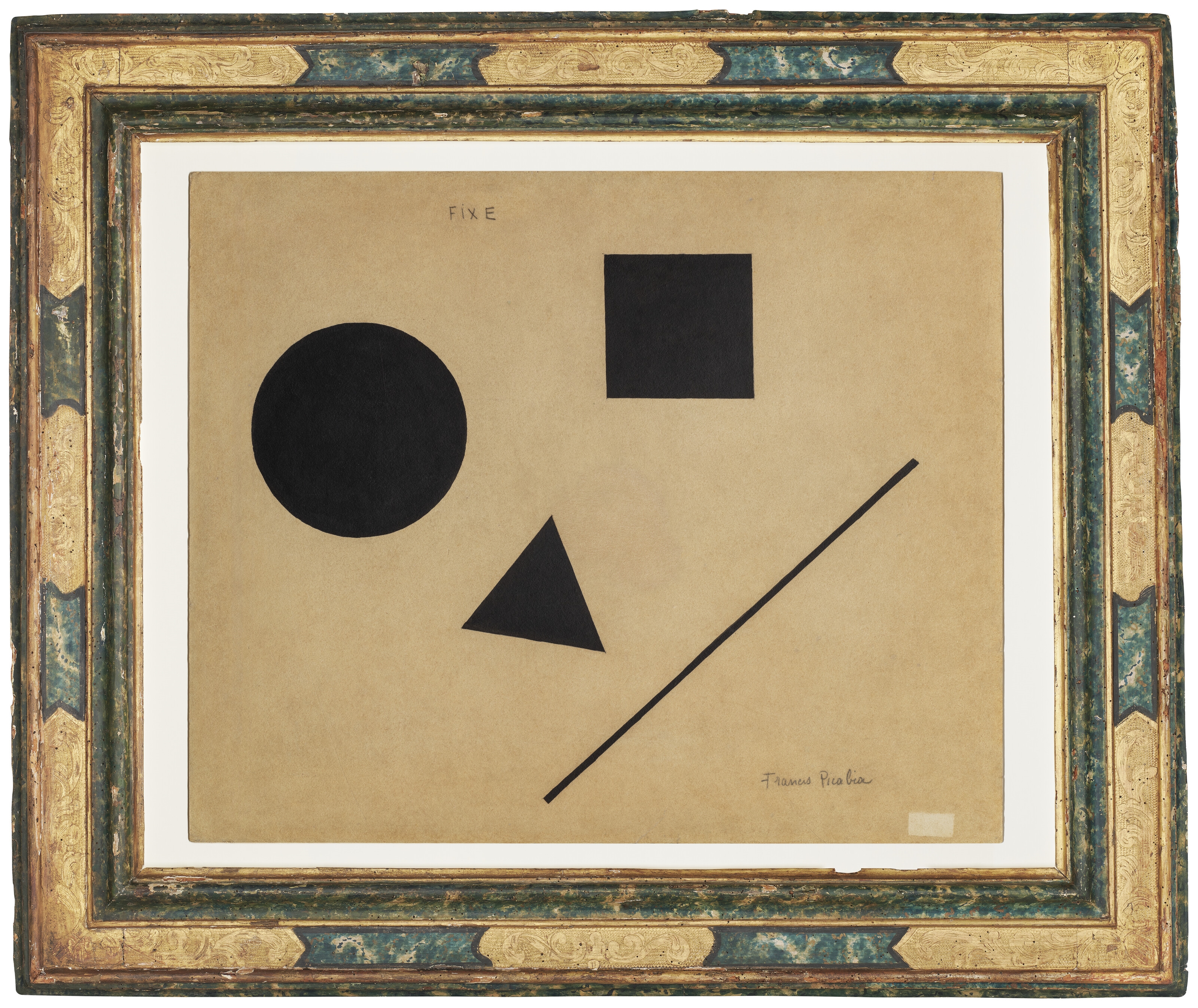Artwork by Francis Picabia, Fixe, Made of brush and India ink and pencil on paper laid down on board