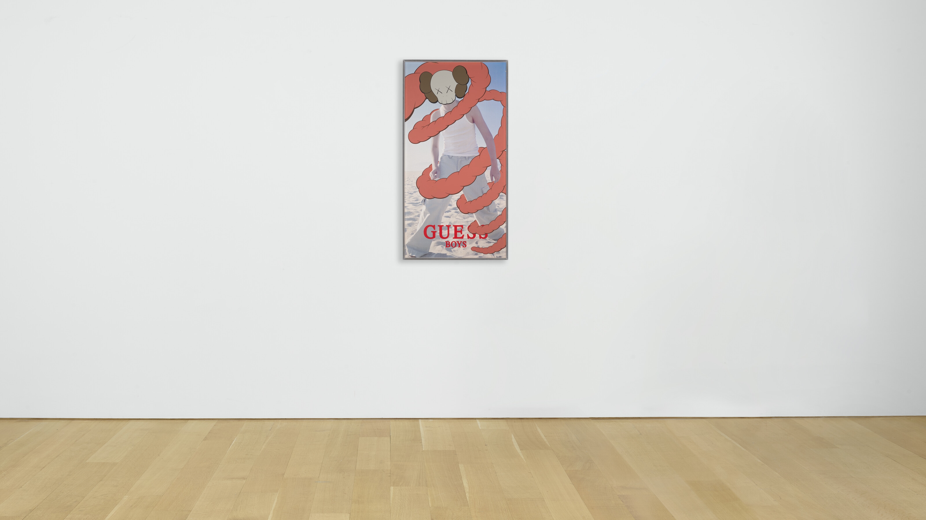 Artwork by KAWS, UNTITLED (GUESS), Made of Acrylic on existing advertising poster