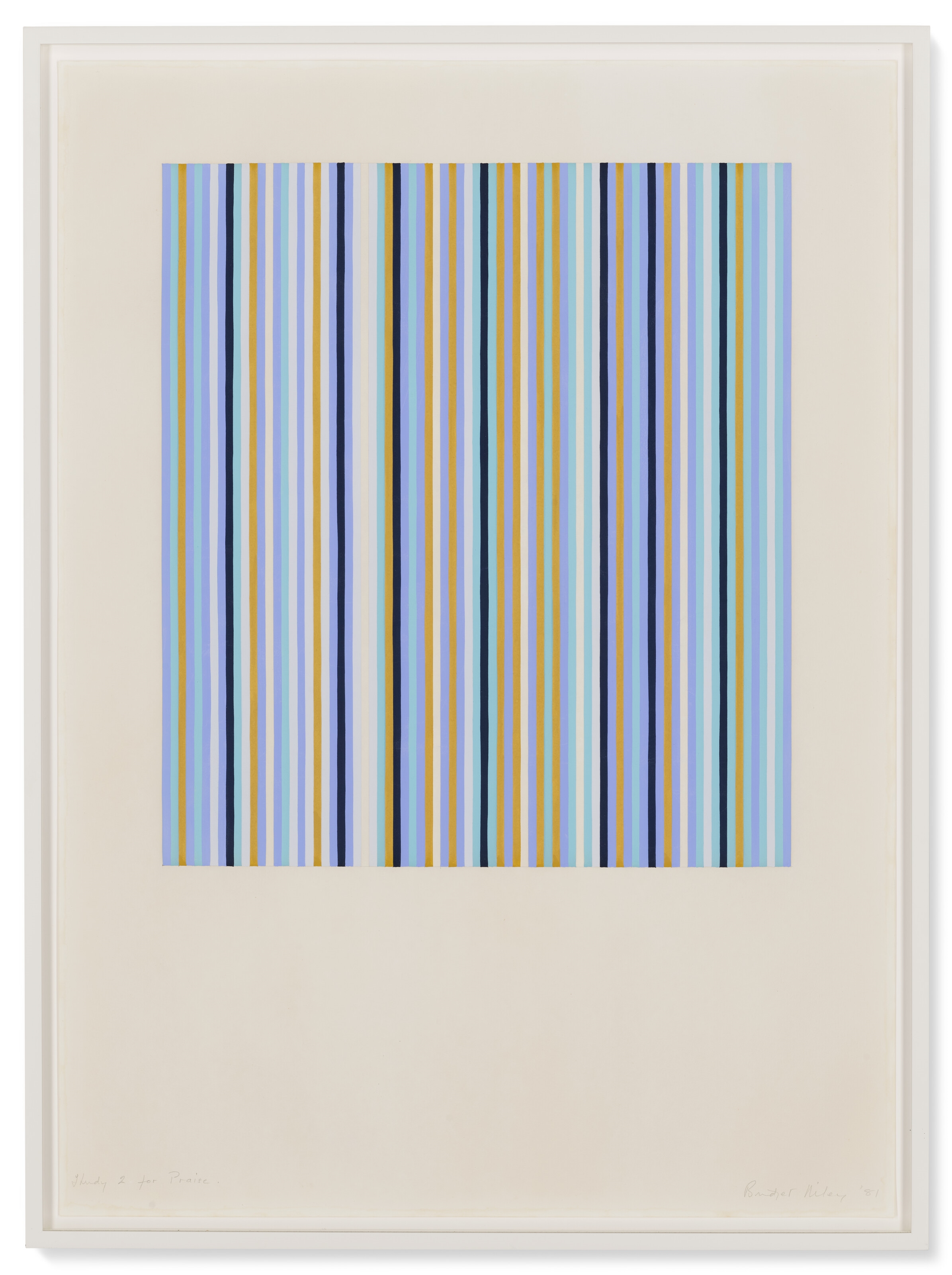 Bridget Riley | Study 2 for Praise (1981) | MutualArt