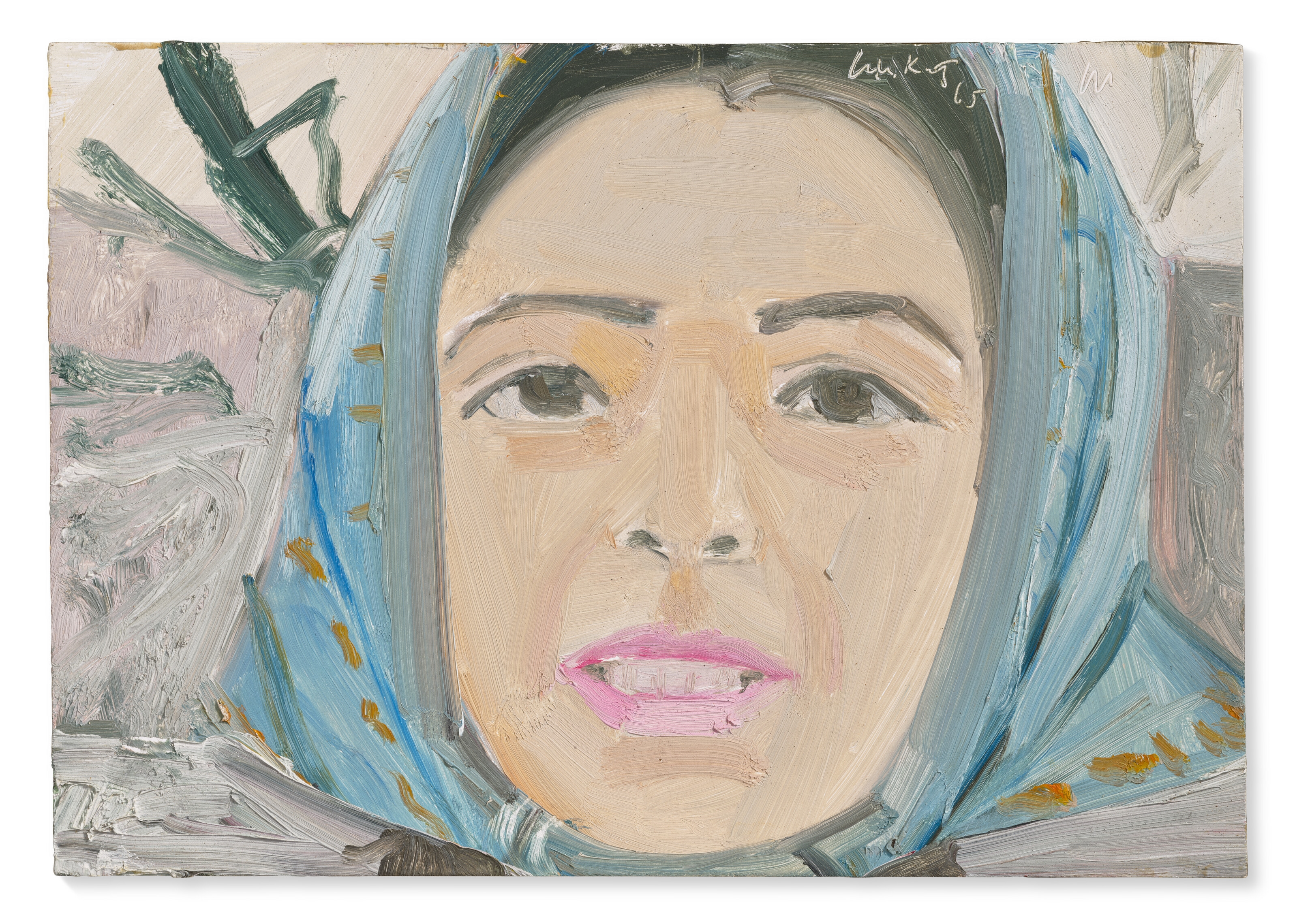 Artwork by Alex Katz, Study for Ada in the Park, Made of oil on board