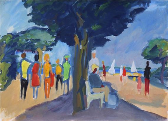 Travemünder Promenade by Johann Peter Linde, circa 1970