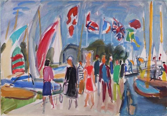 Travemünder Regatta 6 by Johann Peter Linde, circa 1972