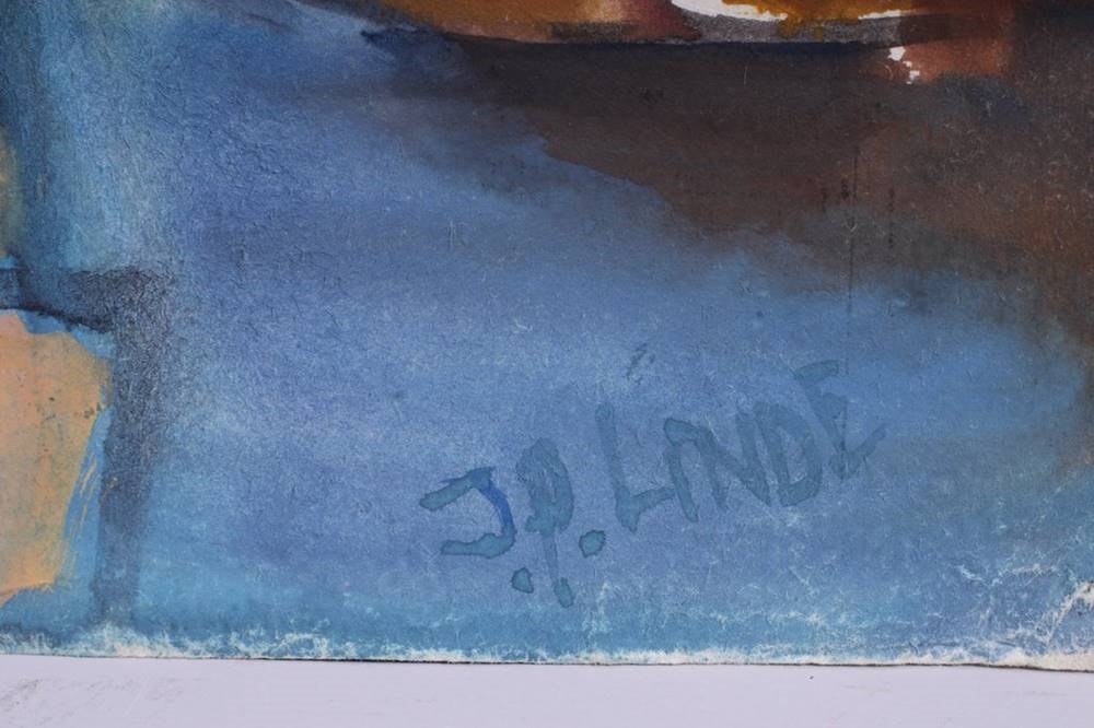 Artwork by Johann Peter Linde, Travemünder Regatta 6, Made of tempera on paper