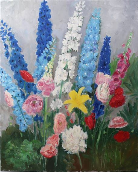 Bunte Sommerwiese mit Rittersporn by Wegener Jürgen