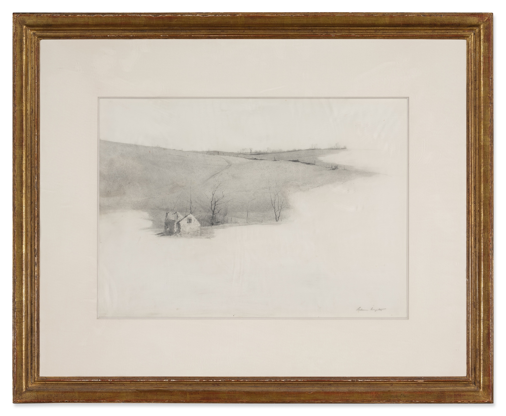 Artwork by Andrew Wyeth, Archie’s Corner, Made of graphite on paper