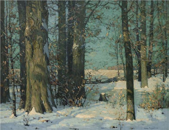 Heavy Woods – Winter by John Fabian Carlson, Executed in 1916