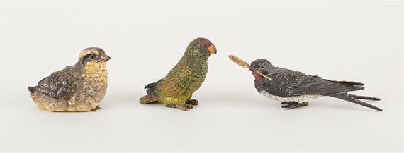 Perruche, Hirondelle à l’épi et Moineau. by Viennese School