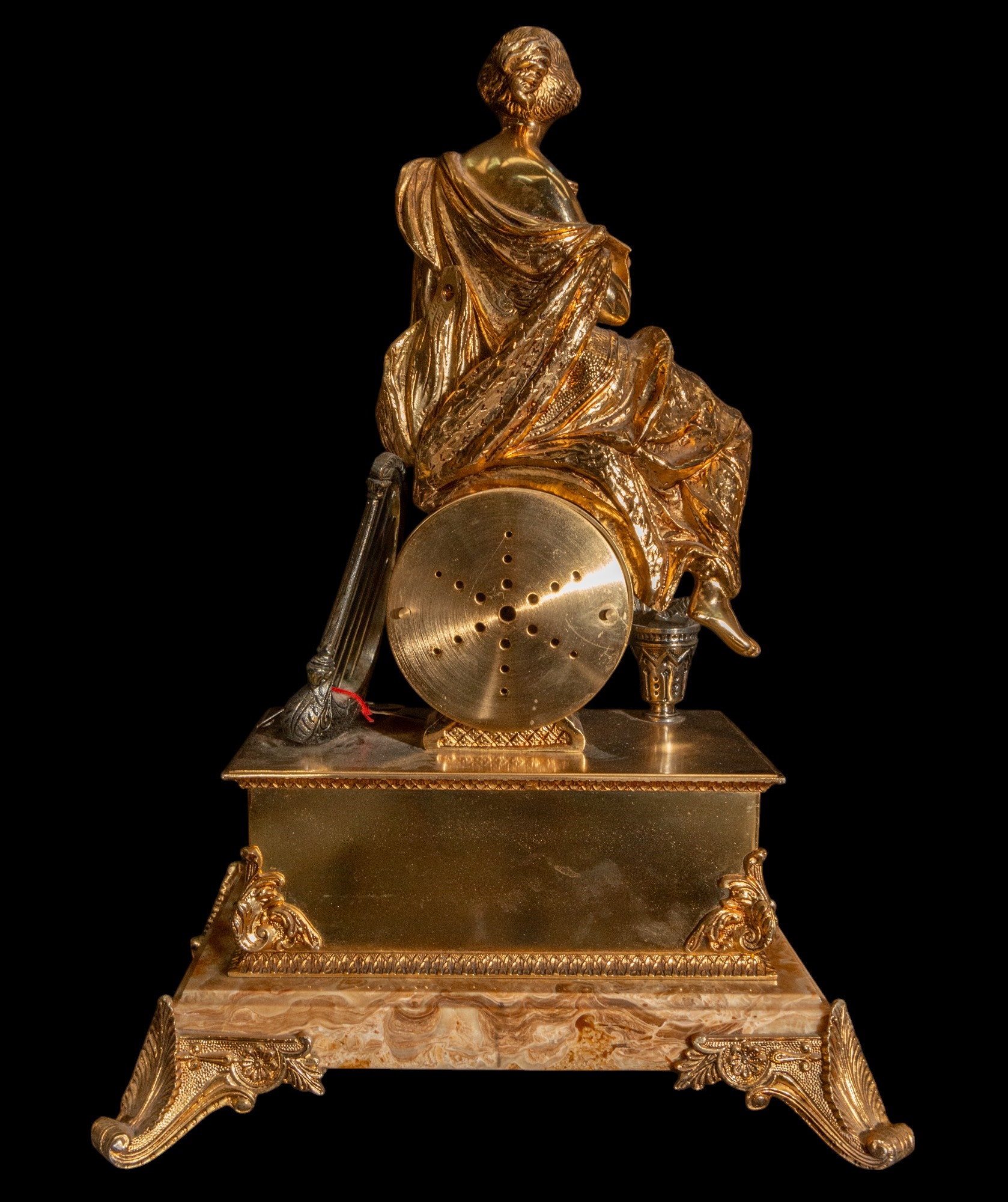 Diosa | Distinguido Reloj en Bronce dorado de sobremesa con Diosa ...