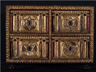 Decorativa Papelera o Bargueño de sobremesa Vargas española del siglo XVII - Guillermo Vargas Ruiz