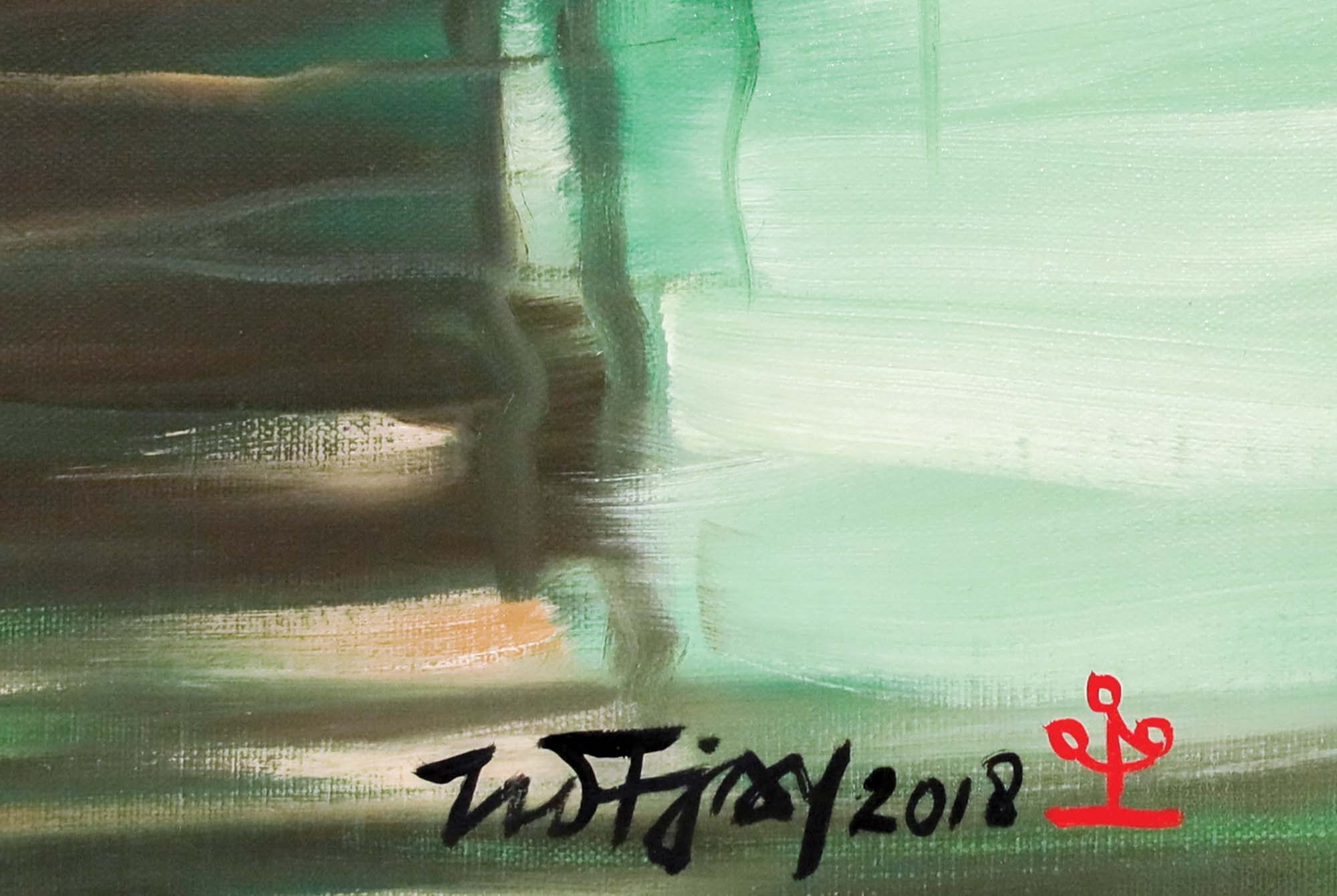 Artwork by Tio Tjay, Fisherman (Nelayan), Made of Oil on canvas