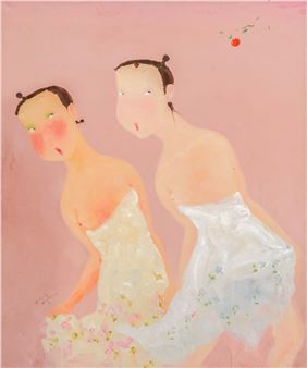 Two Girls - Ji Xiaoping