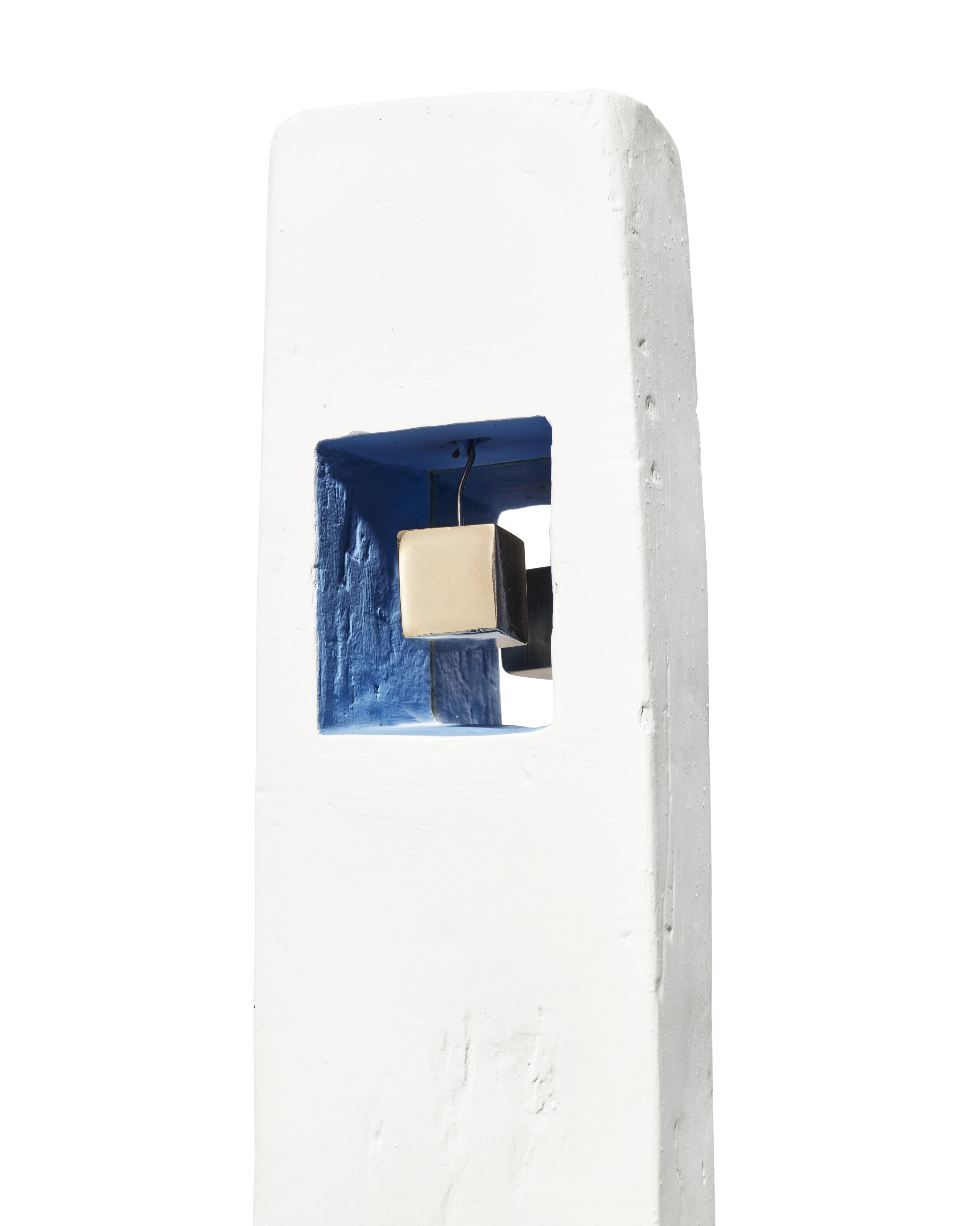 Artwork by Louise Bourgeois, Pillar, Made of painted bronze, polished bronze, stainless steel and mirror