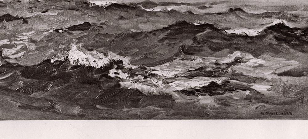 Artwork by Henry Moore, 1890 Henry Spencer Moore Waves off the Star Light print signed, Made of Heliogravure on wove paper