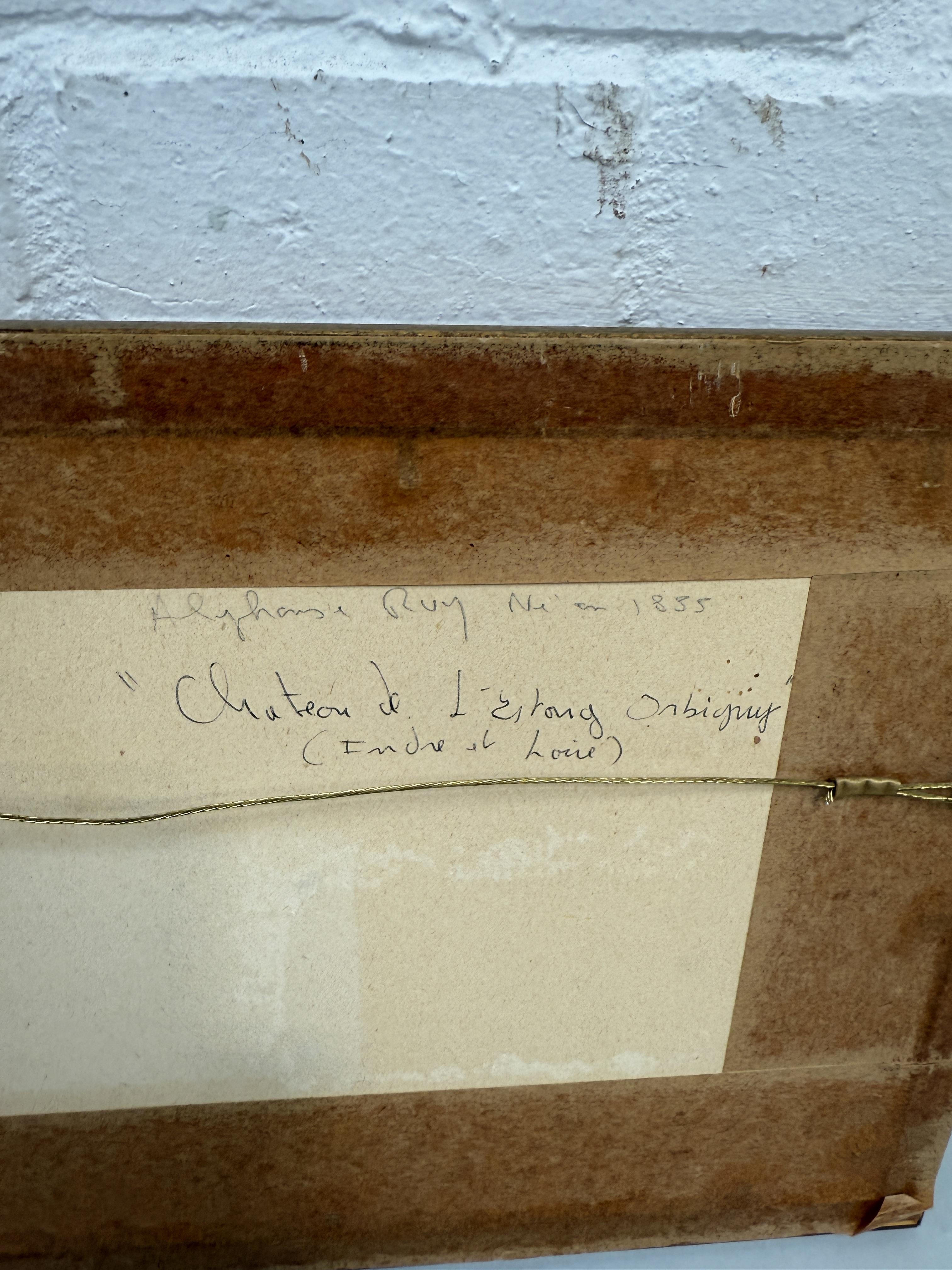 Artwork by Alphonse Ruy, ALPHONSE RUY (FRENCH 1853-1900): A PASTEL DRAWING ON PAPER DEPICTING A CHATEAU, Made of PASTEL DRAWING ON PAPER