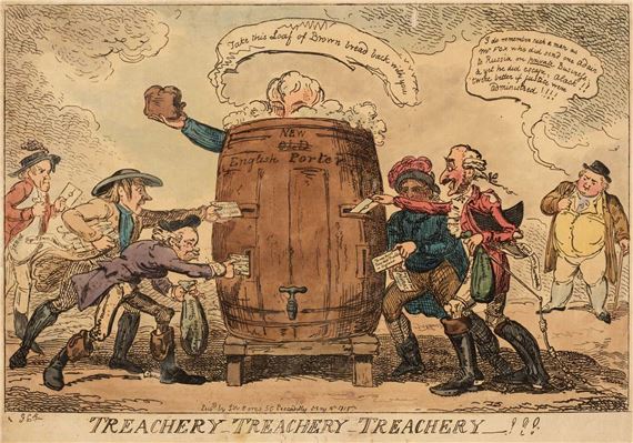 Treachery - Treachery - Treachery - !!! S by George Cruikshank, circa 1815