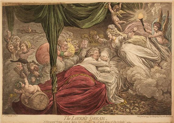 The Lover's Dream by James Gillray, May 1786
