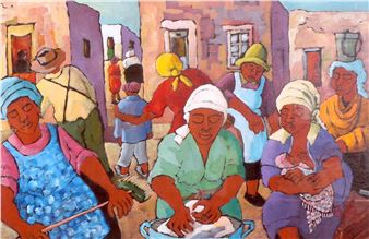 LADIES CONVERSING IN A CAPE NEIGHBOURHOOD - Bea