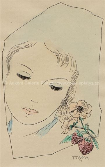 Dívka s jahodami by Toyen