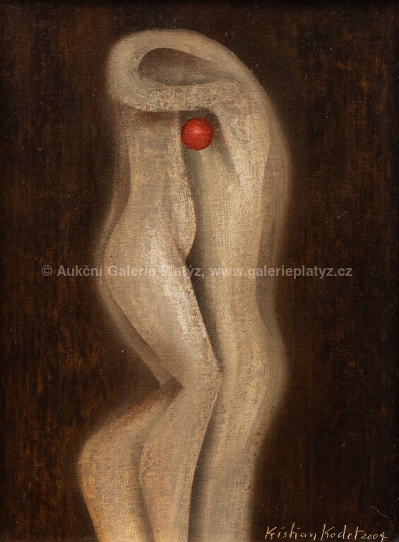 Artwork by Kristian Kodet, Zamilovaní, Made of oil on canvas mounted on cardboard