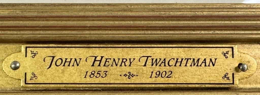 Artwork by John Henry Twachtman, ROAD SCENE, Made of PASTEL & CHARCOAL