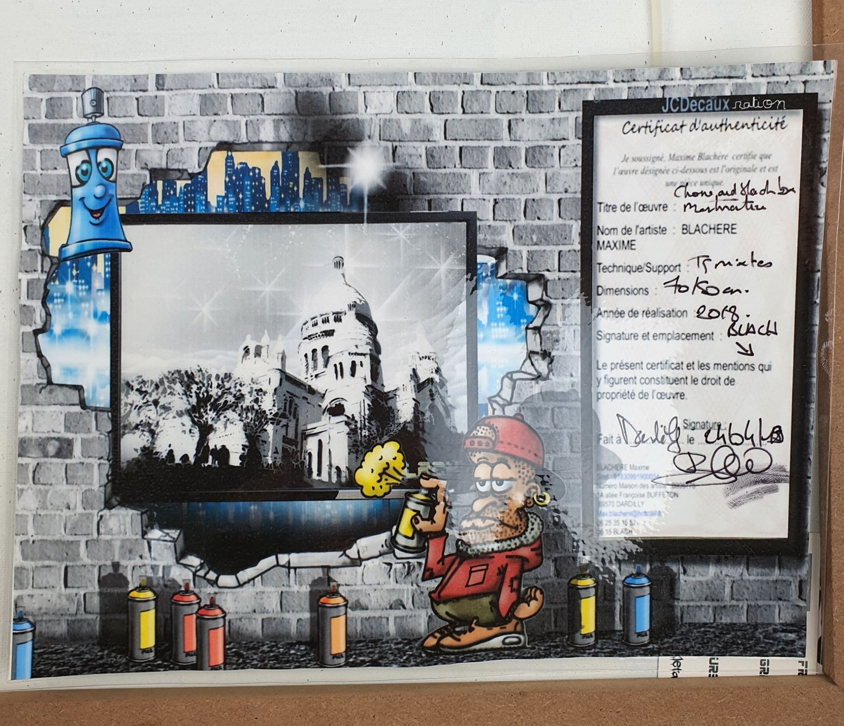 Artwork by Maxim Blachere, BLACHERE Maxime. Blach Montmartre, Made of mixed media on canvas