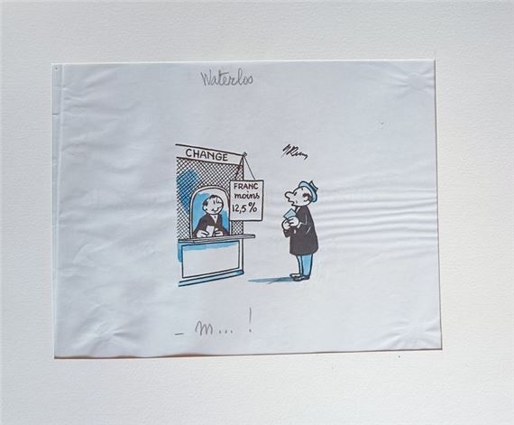 1902-1989) A set of 5 press drawings and strips in Indian ink and watercolor on paper - Grum