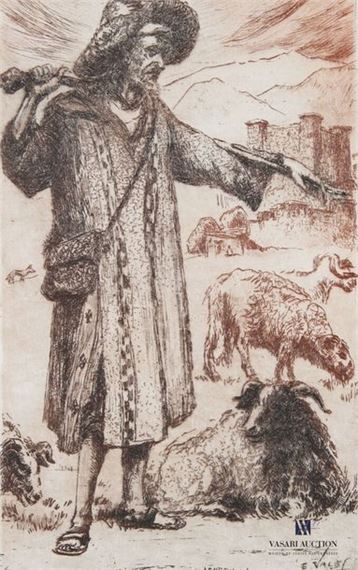 Edmond Valès | Shepherd at Igherm n'ougdal | MutualArt