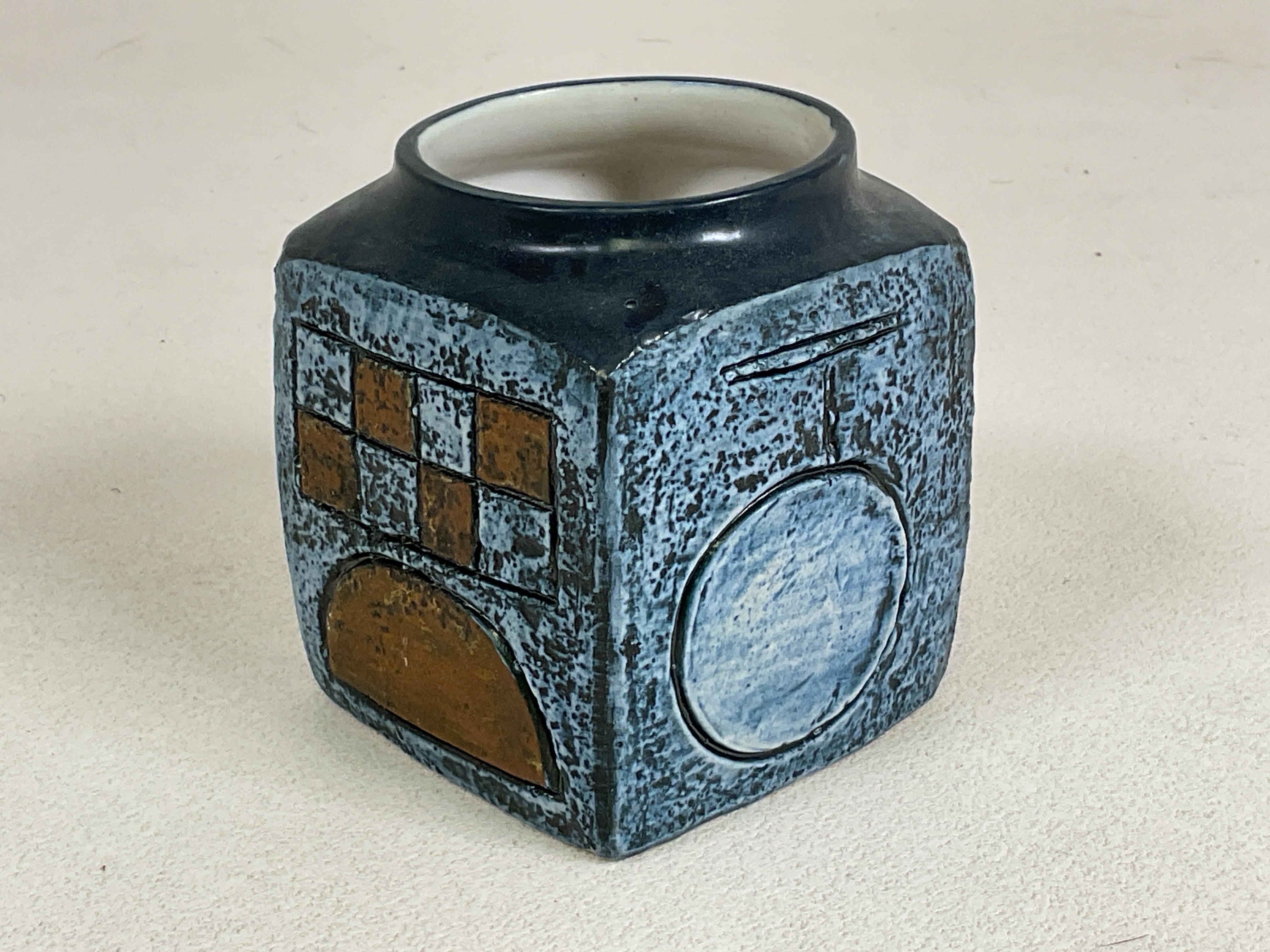 Artwork by Jane Fitzgerald, painted marks to base, Made of paint