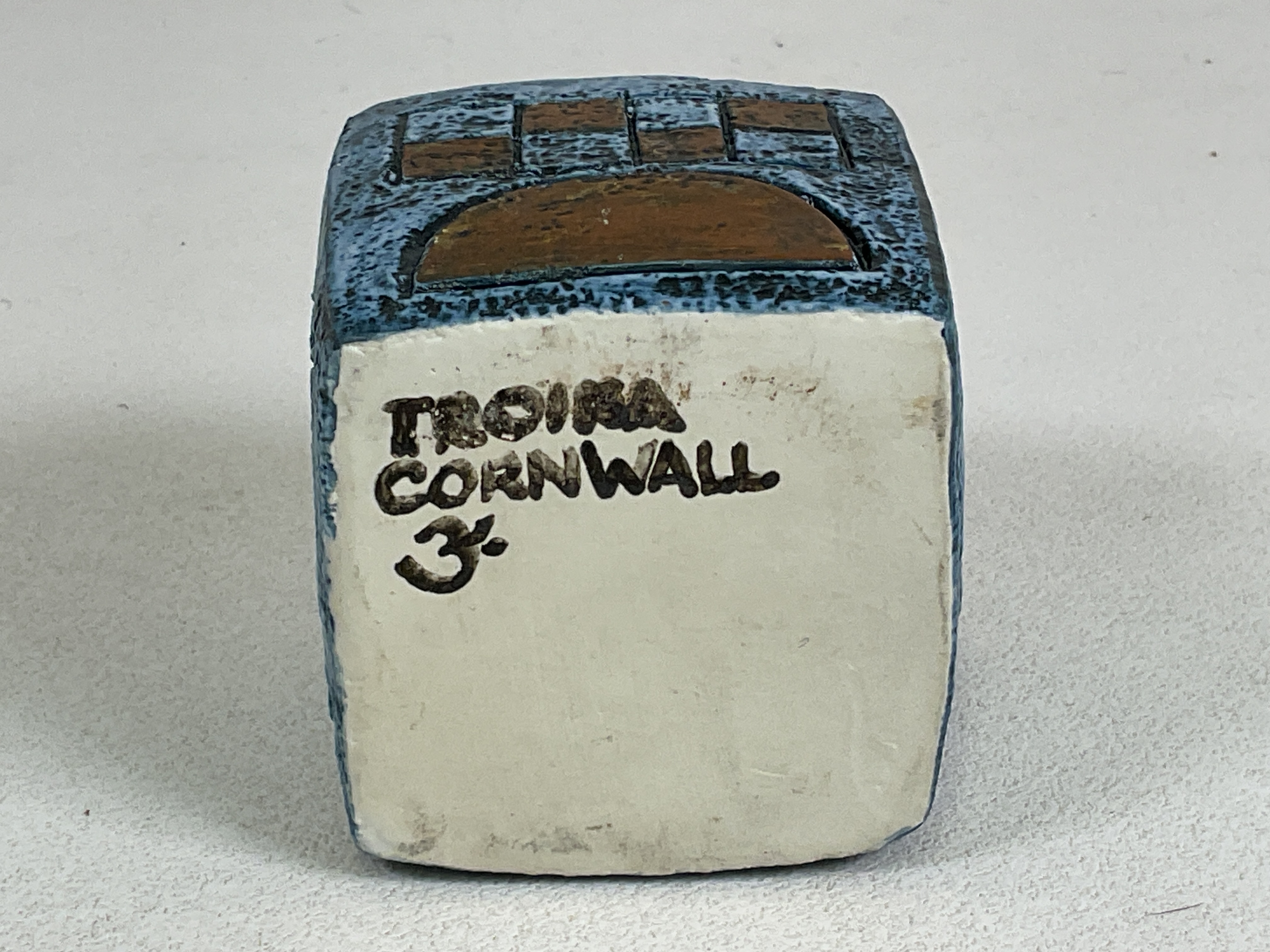 Artwork by Jane Fitzgerald, painted marks to base, Made of paint