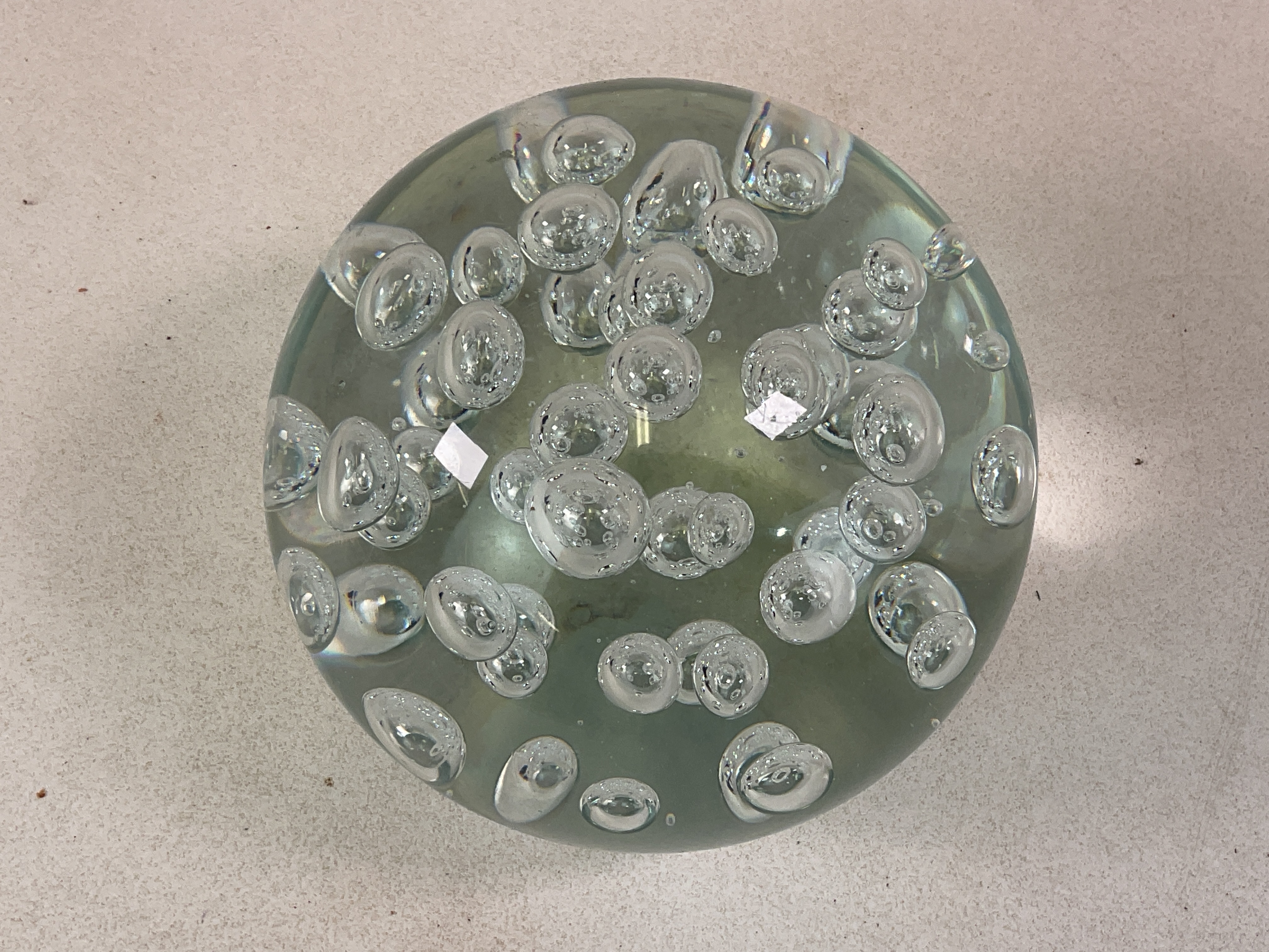 Barbara Bushner | A modern clear glass ball with bubbles to the ...