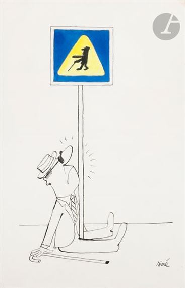 Forbidden to the blind - Siné