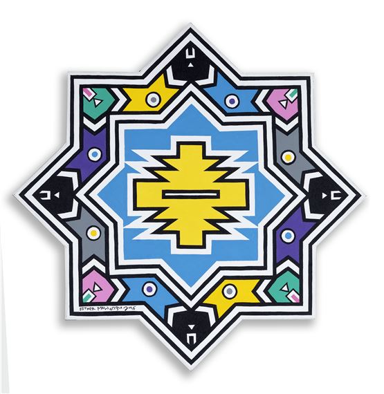Ndebele Pattern Star Shape by Esther Mahlangu, 2016