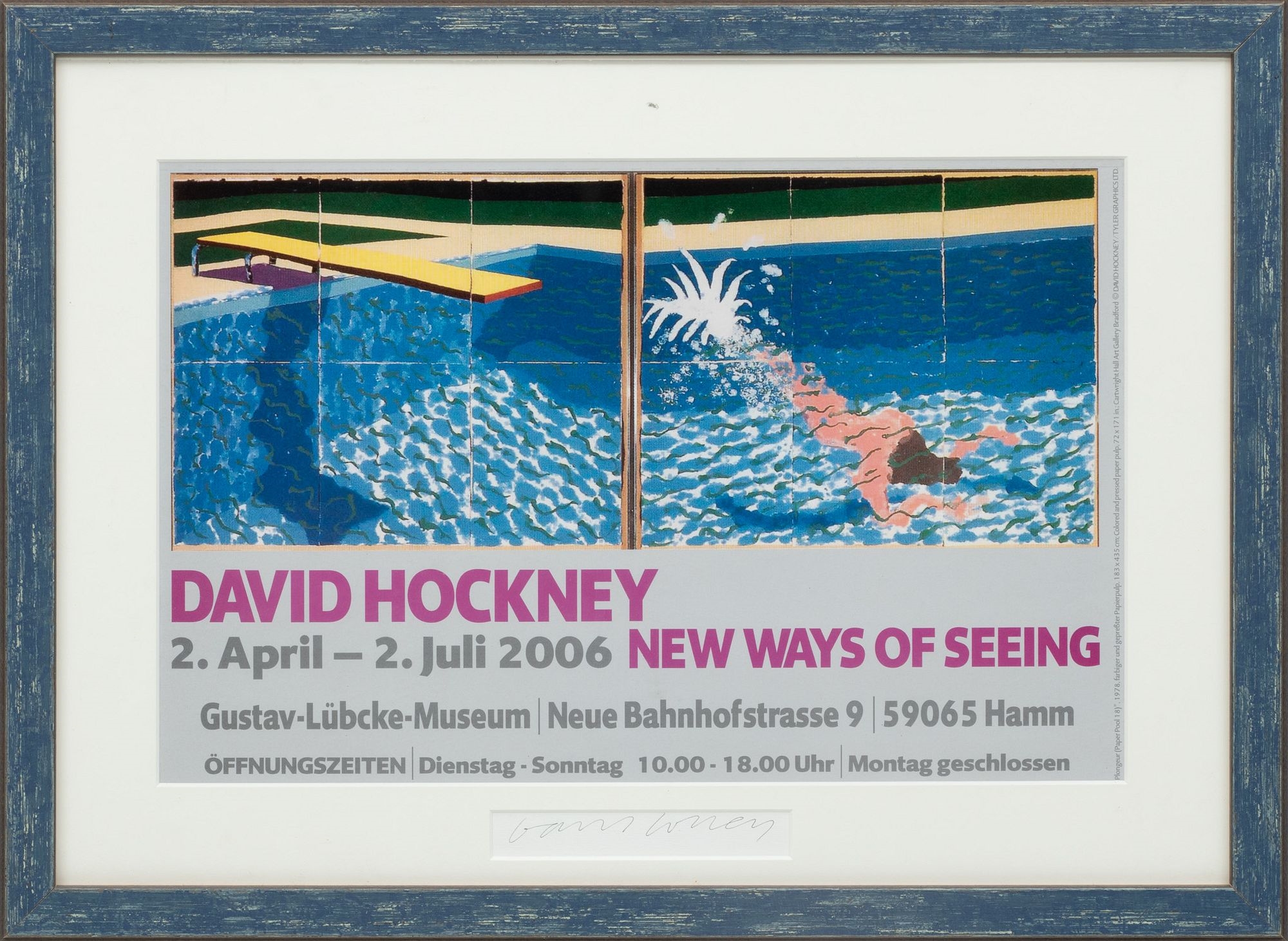 Artwork by David Hockney, David Hockney Offset Lithographic Poster H 10" W 16, Made of Offset Lithographic Poster