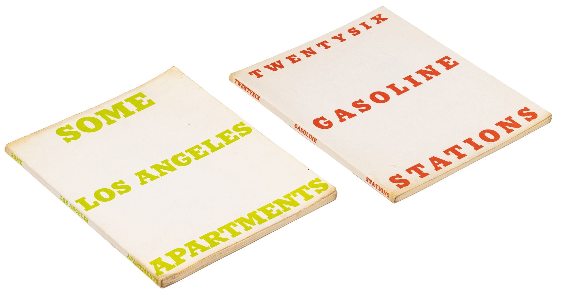 Artwork by Ed Ruscha, Ed Ruscha (American, B. 1937) Artist Books 1965; 1969, Some Los Angeles Apartments; Twentysix Gasoline Stations", 2 Books H 7" W 5.5" 2 pcs, Made of black and white photographs