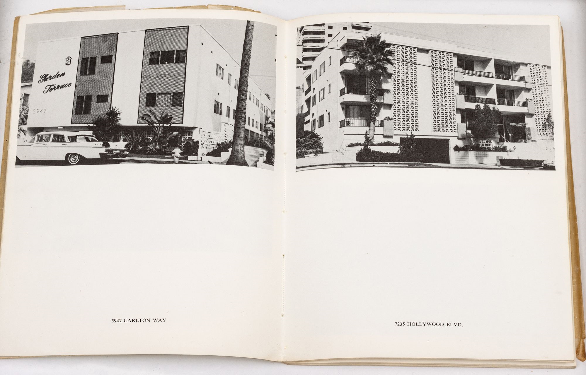 Artwork by Ed Ruscha, Ed Ruscha (American, B. 1937) Artist Books 1965; 1969, Some Los Angeles Apartments; Twentysix Gasoline Stations", 2 Books H 7" W 5.5" 2 pcs, Made of black and white photographs