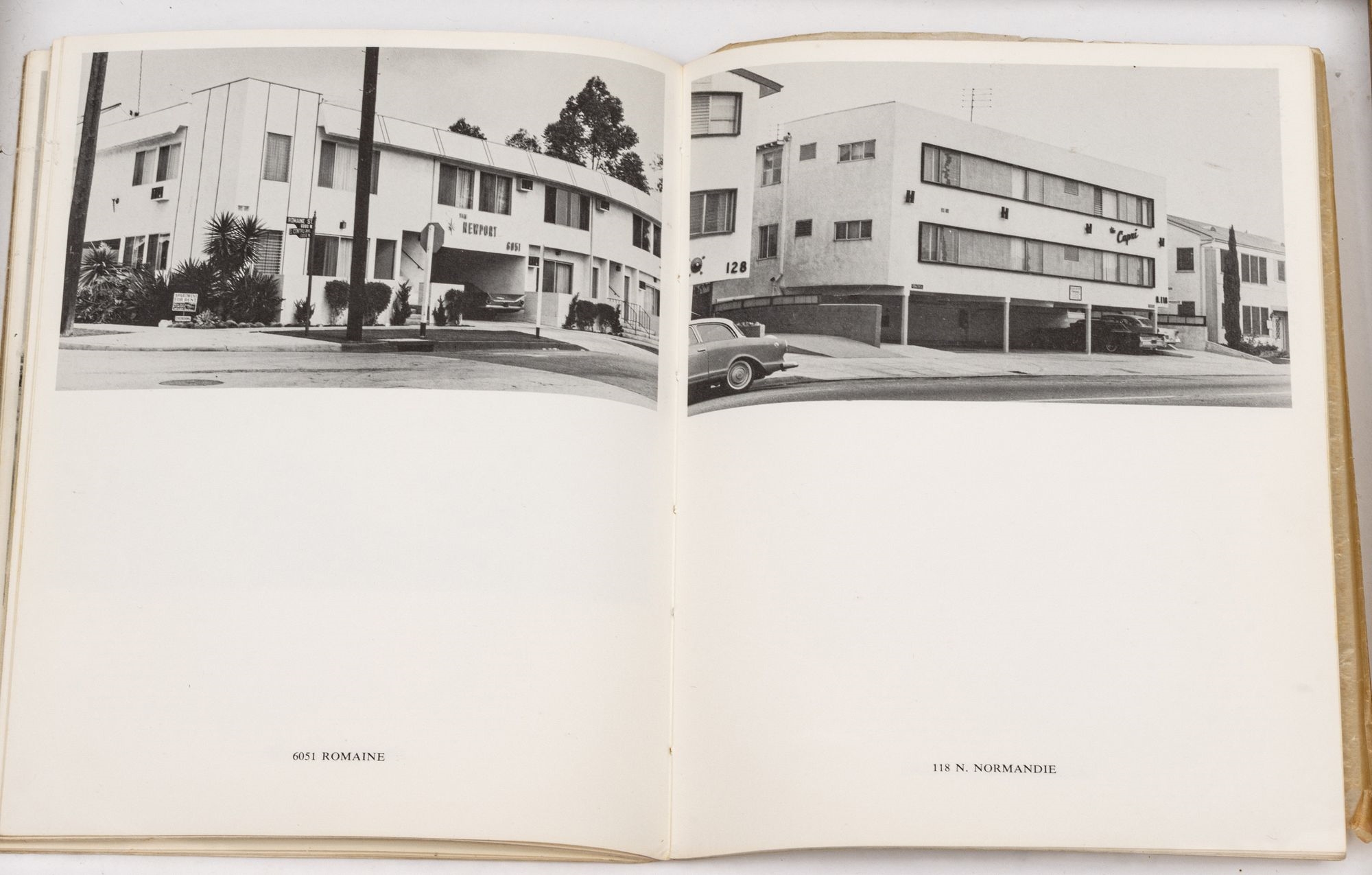 Artwork by Ed Ruscha, Ed Ruscha (American, B. 1937) Artist Books 1965; 1969, Some Los Angeles Apartments; Twentysix Gasoline Stations", 2 Books H 7" W 5.5" 2 pcs, Made of black and white photographs