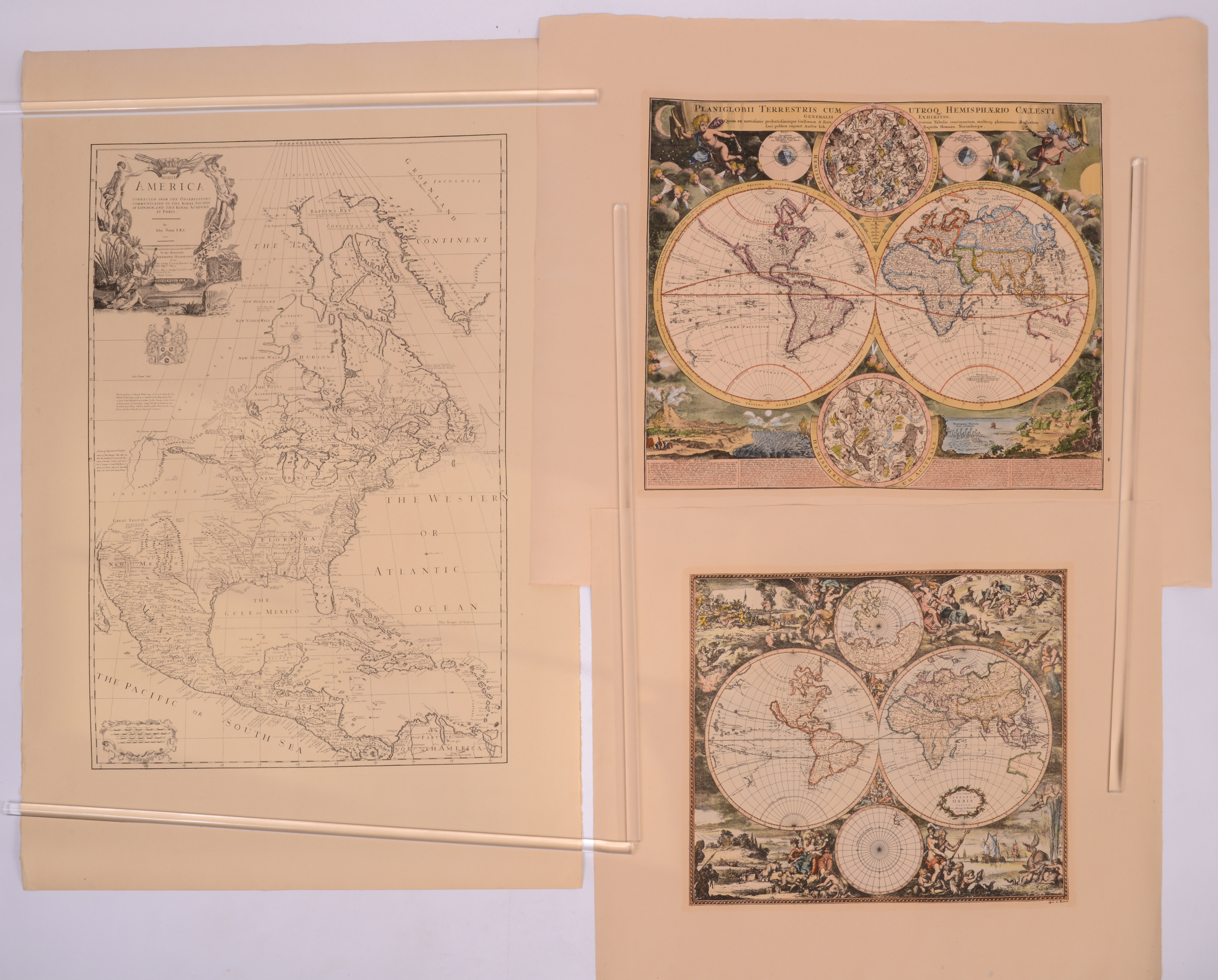 John Senex | THREE REPRINTS OF 18TH CENTURY PLANOGRAPHS | MutualArt