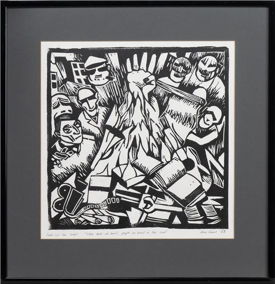 Ken Currie | TWO LINOCUTS FOR 'WAR | MutualArt