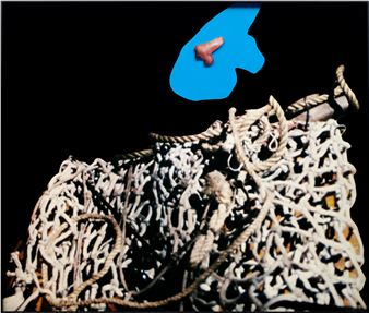 Noses & Ears, Etc. (Part Two): (Blue) Face with Nose and Tangled Rope