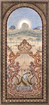 Poseidon with harps beneath the sea - Brocka Blückert (20th Century)