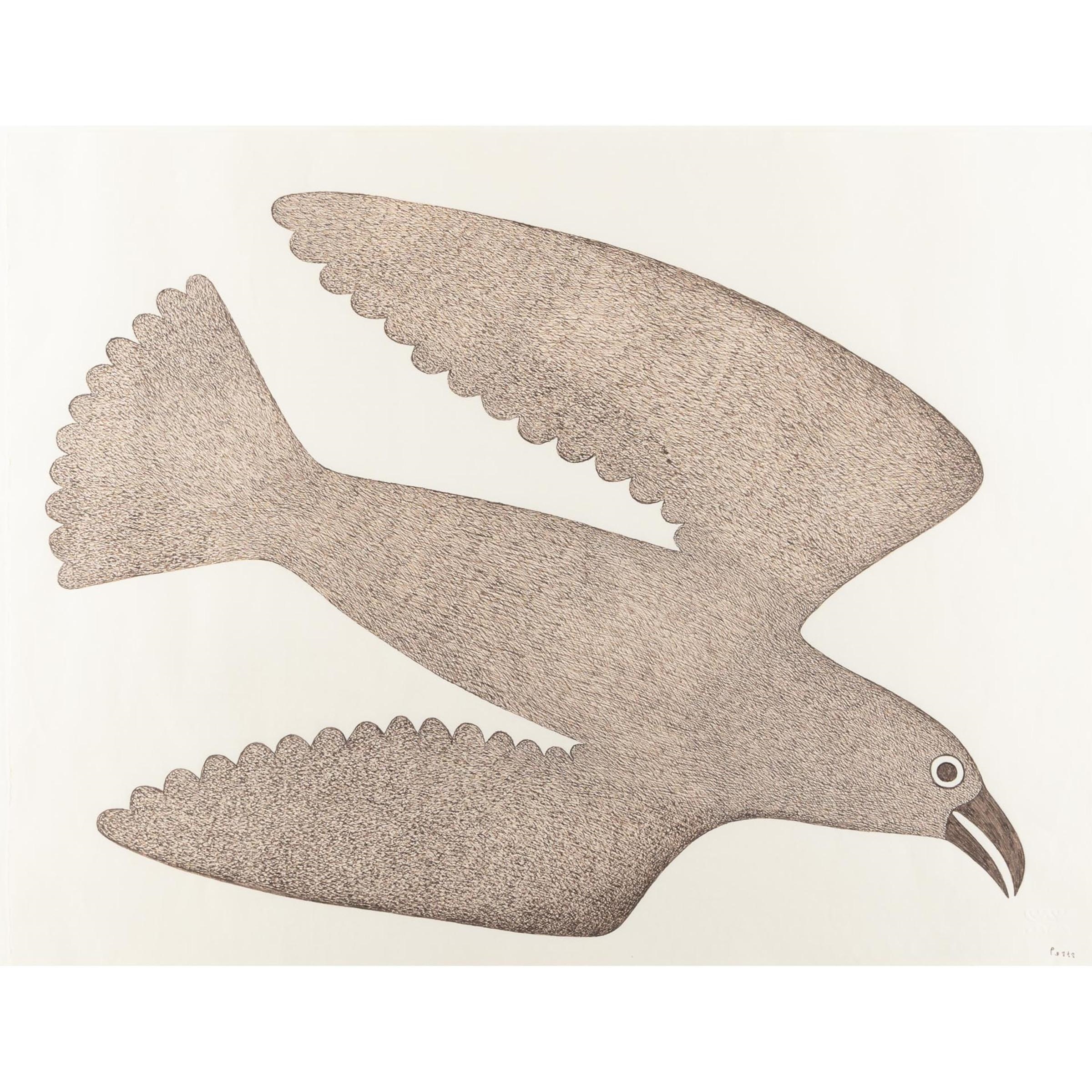 Artwork by Kenojuak Ashevak, UNTITLED (BIRD), Made of felt tip on paper