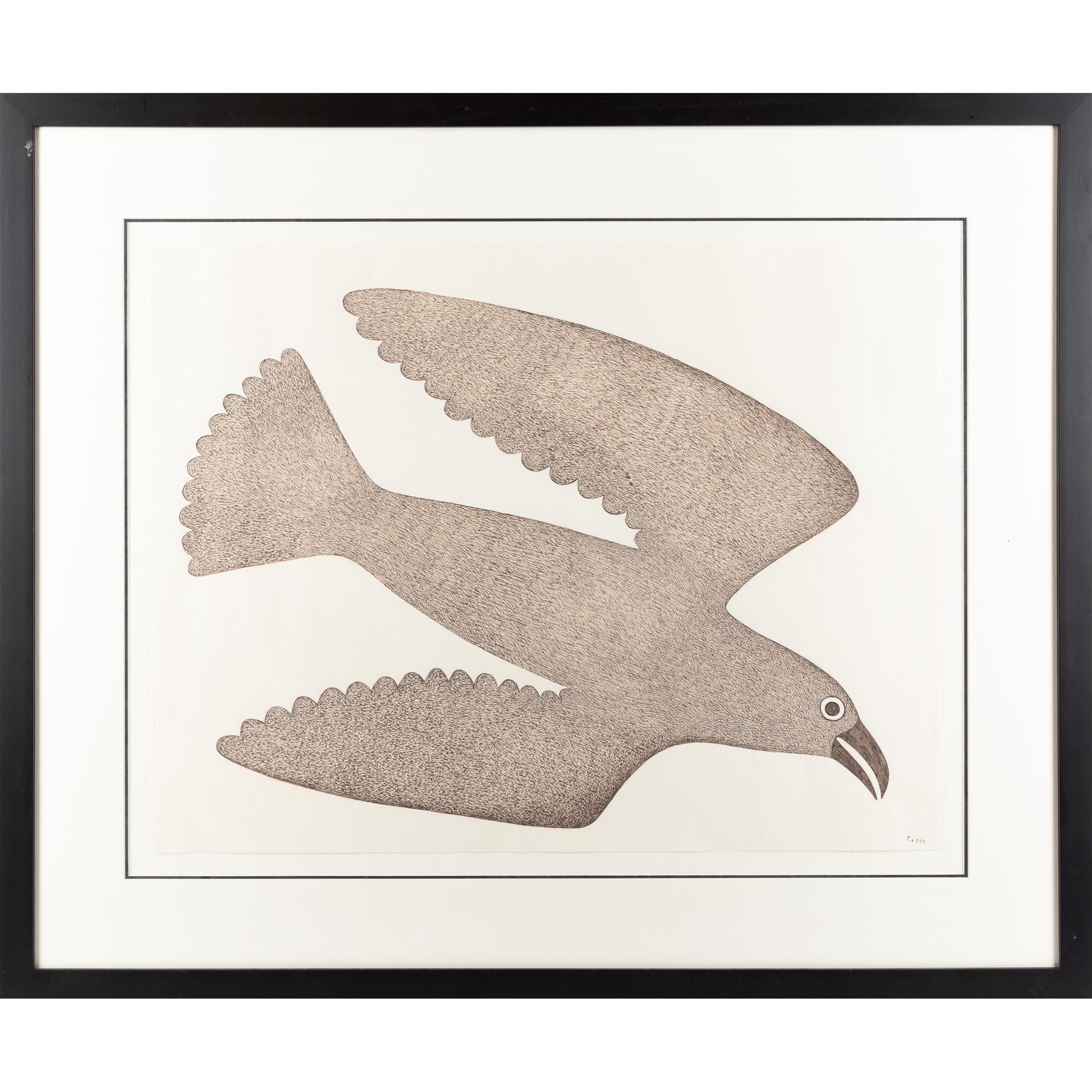 Artwork by Kenojuak Ashevak, UNTITLED (BIRD), Made of felt tip on paper