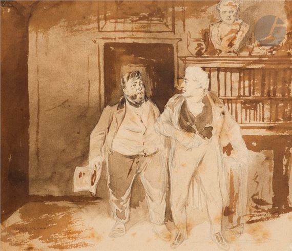 Two men in an interior