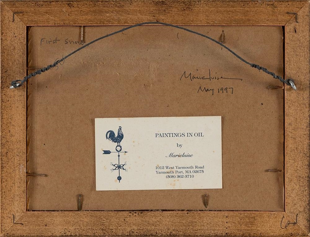 Artwork by Marieluise Hutchinson, First Snow, Made of Oil on board