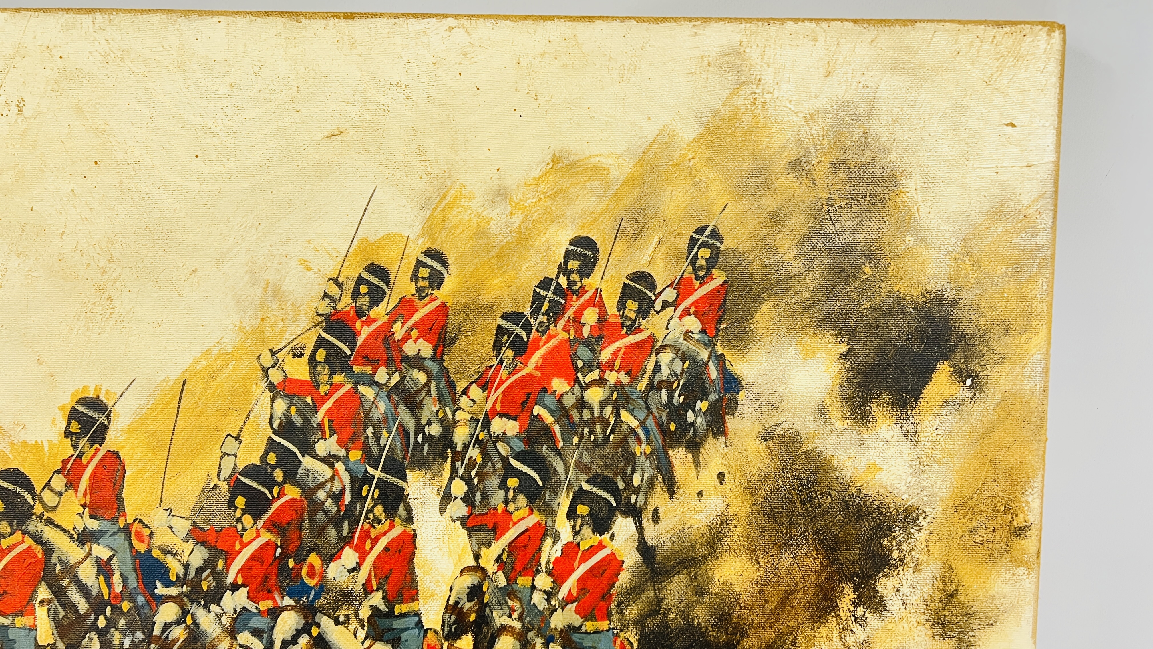 Brandon Cross | TWO BRANDON CROSS OIL ON CANVAS BATTLE PAINTINGS ...