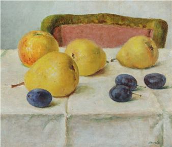 Zátiší s hruškami a švestkami - Vilém Brzorád