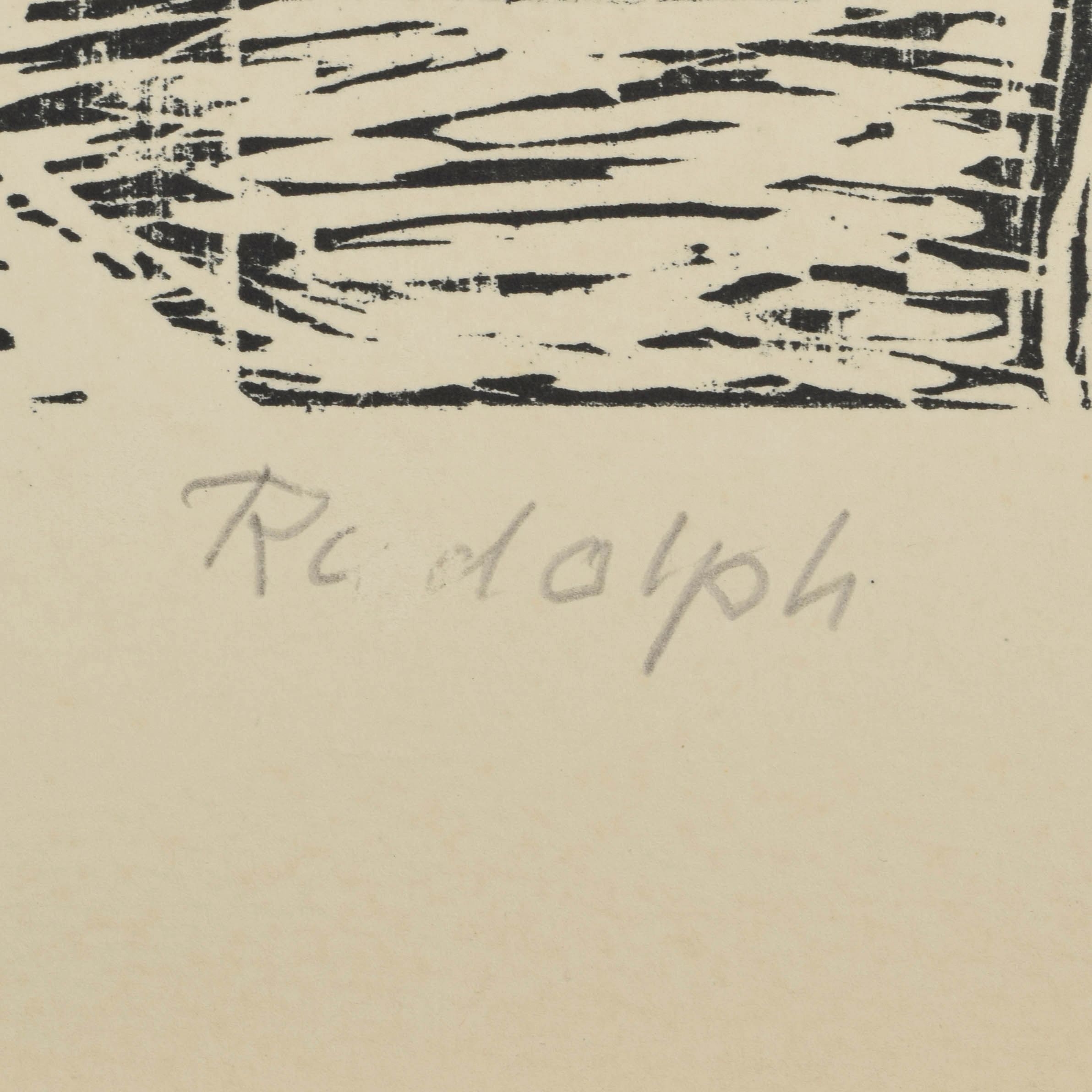 Wilhelm Rudolph | Holzschnitt auf leichtem Karton (1920) | MutualArt