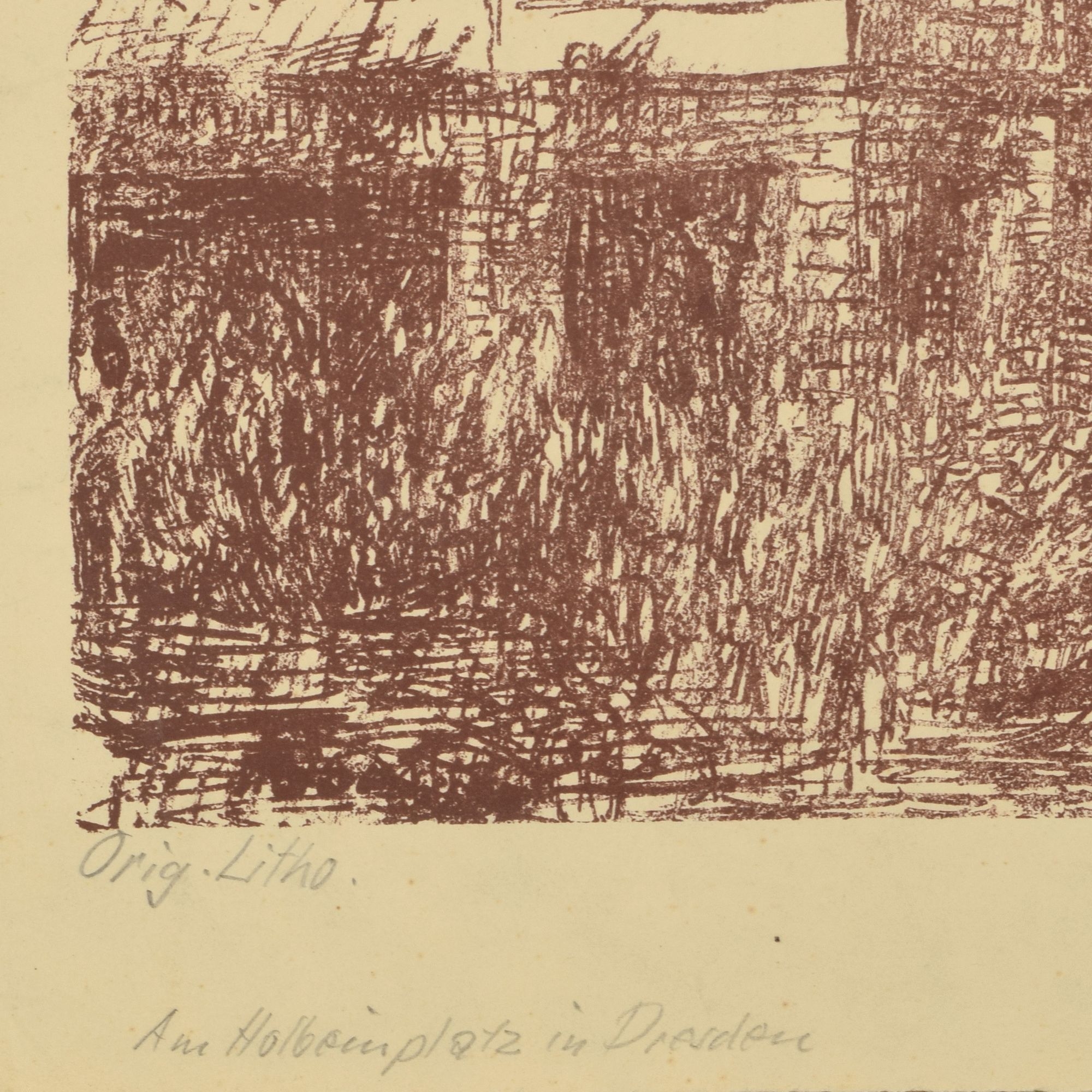 Wilhelm Rudolph | AM HOLBEINPLATZ IN DRESDEN (1945-47) (1920) | MutualArt
